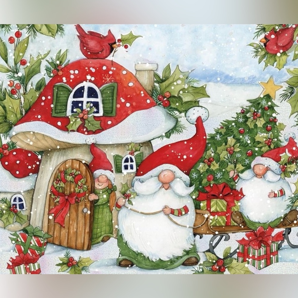 Gnome Christmas Boxed Cards - Set of 18